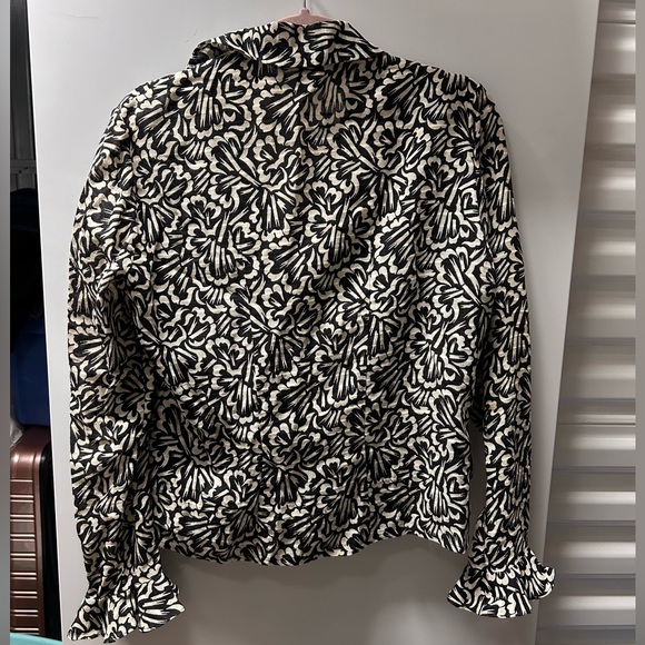 Ralph Lauren Black Label Floral Blouse Short Sleeve Size 8 - Picture 3 of 8